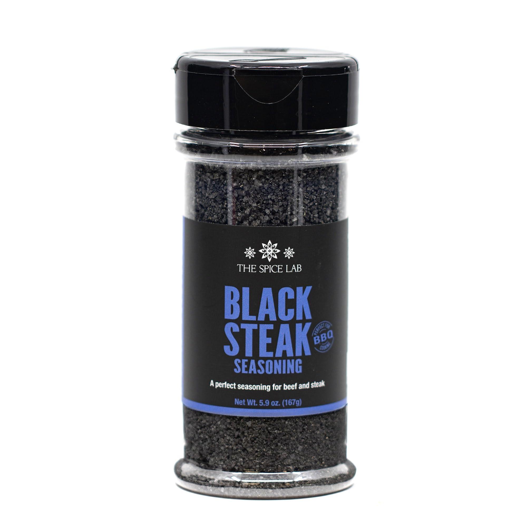 The Spice Lab Black Steak Seasoning - Premium Charcoal Seasoning For Meat - Perfect For Chicken, Pork & Beef, Infuses Rich Charcoal Grill Seasoning - Bold, Distinctive Taste, Non-gmo, Gluten-free
