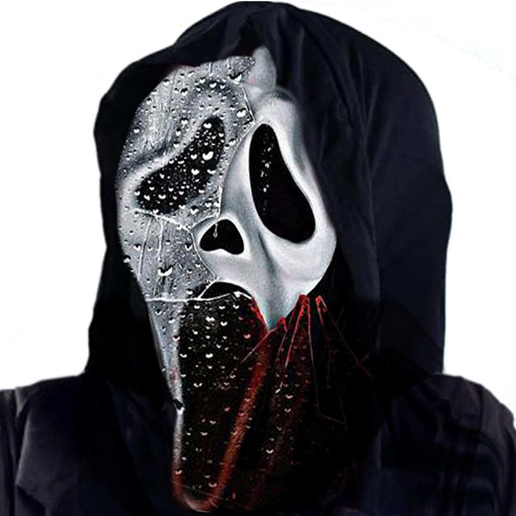 Ghost Mask Scary Halloween mask Full Face Latex Mask with Realistic Design for Cosplay