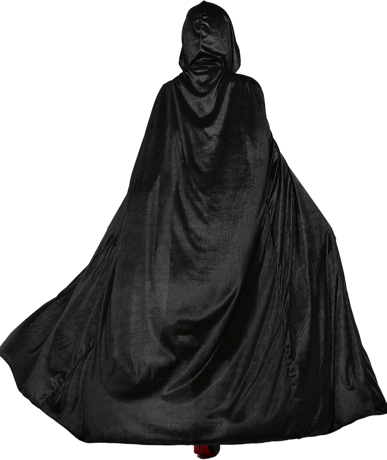 Wizland Unisex Velvet Robe Cloak With Hood Halloween Wizard Long Robe Vampire,Mothers Day Gifts for Wife - Image 4