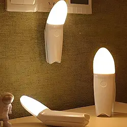 Abajur Portátil de Cabeceira LED Touch Dimerizável - Luz Amarela, Dimmer Touch, USB-C, Magnética com Fixação Ímã/Fita 3M Inclusos para Quarto do Bebê, Leitura, Descanso Ocular e Lanterna