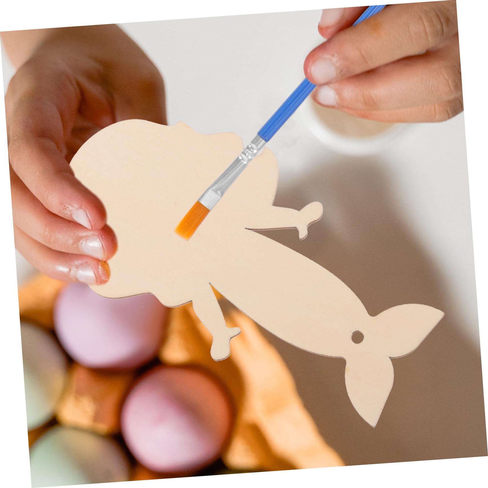 DOITOOL 4 Sätze Holzspiegel für DIY Meerjungfrau Unvollendeter Handspiegel zum Basteln Teiliges mit Runden und Herzförmigen Spiegeln für Kreative Partys und Kindergeburtstage