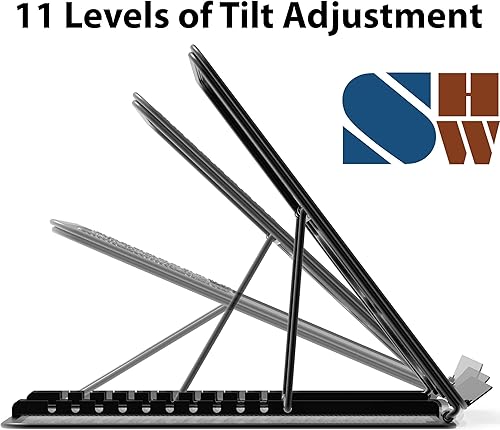 Miniatura 5 de SimpleHouseware - Soporte para portátil, diseño de malla con ventilación, ajustable, color negro