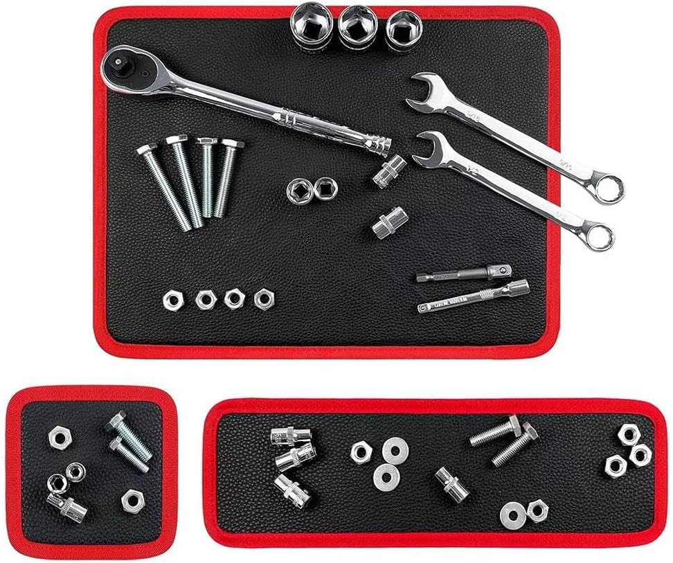 Magnetic Tool Mat & Holder,Flexible Magnetic Tool Mat & Tray Holder,Magneti-c Tools Tray,Scratchproof PVC Surface with Non-Slip Grip | Auto Repair, Toolbox Organizer for Mechanics & DIY
