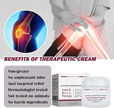 Joint Collagen Cream, a concentrated formula containing collagen and MSM, quickly relieves knee, shoulder, and back discomfort. The non-greasy formula helps restore mobility.