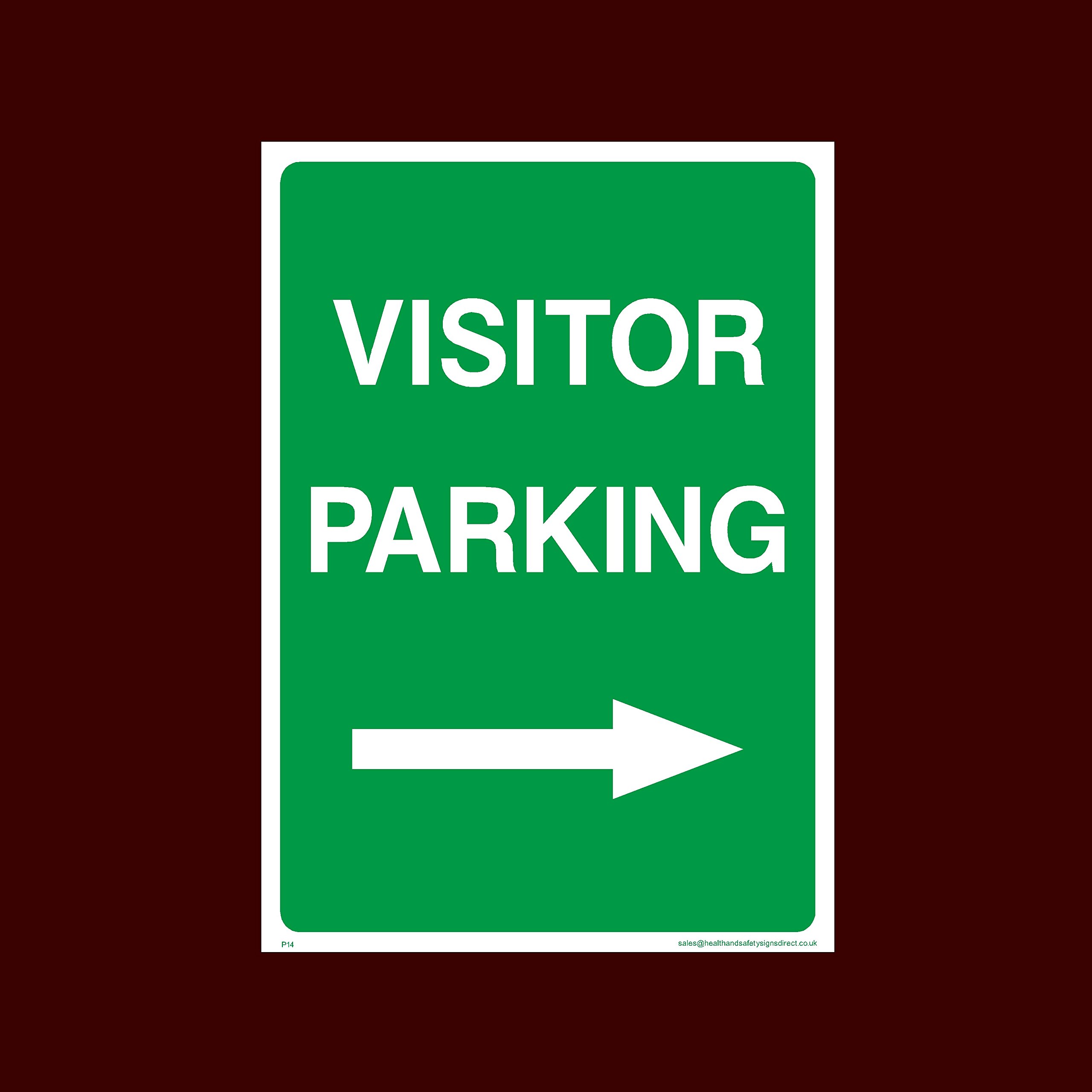 Ussp&S Visitor Parking Right Plastic Sign (P14) - No Parking, Private Property, Visitor, Customer, Car Park, Reserved
