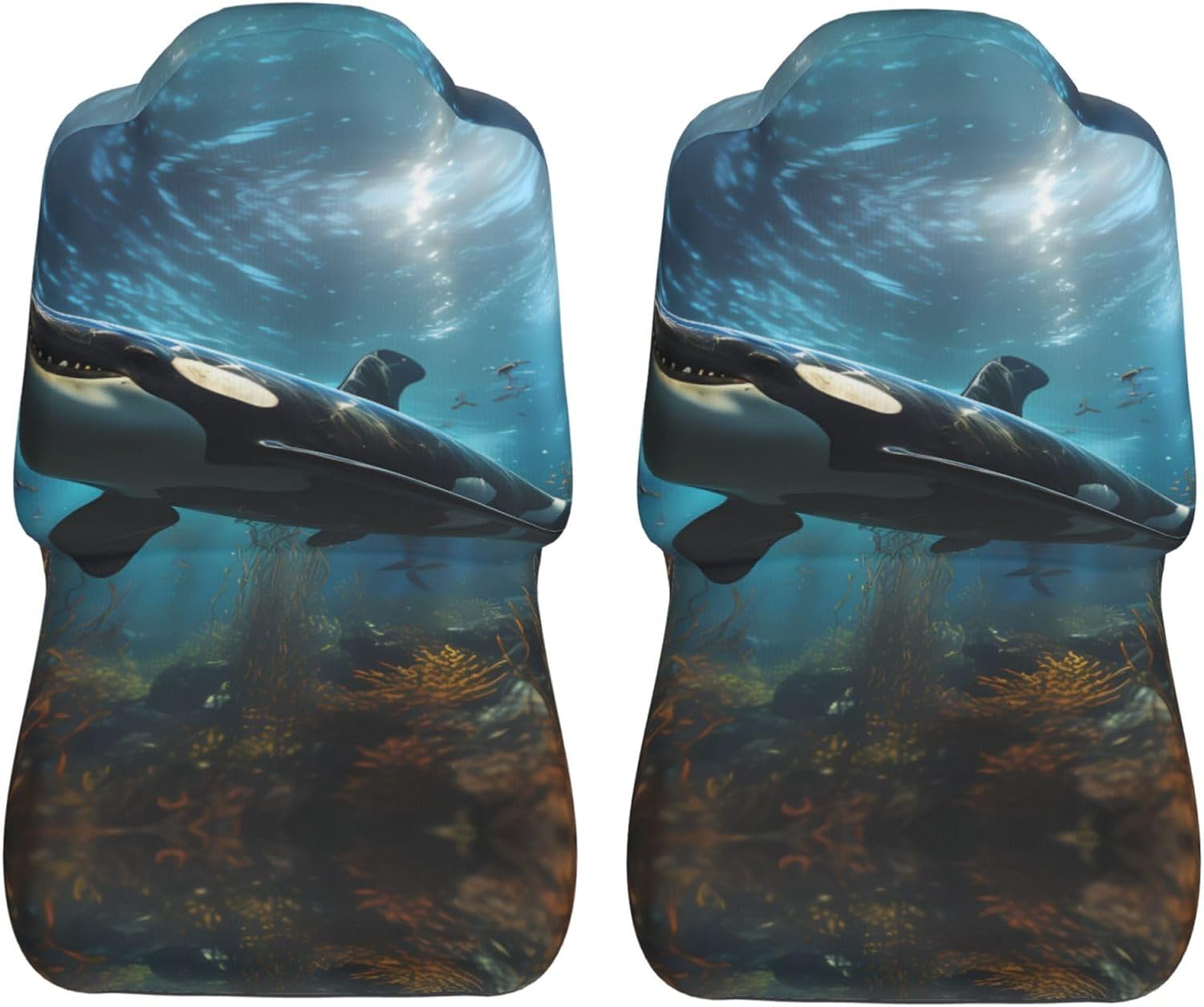 Universal Huge Killer Whales Printed car seat Covers are Suitable for Most Seats in Trucks, Vans, and Other Similar Vehicles.