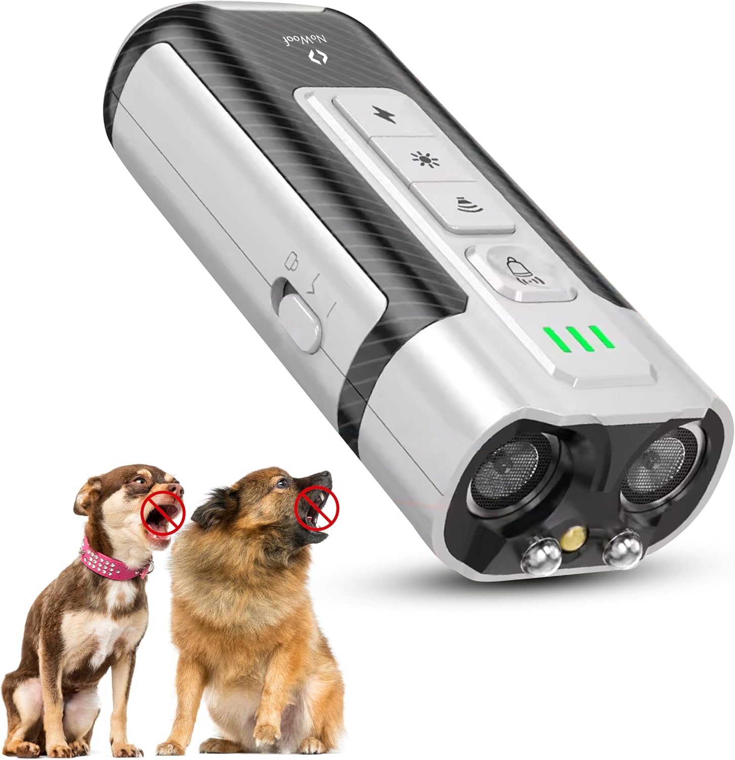 Upgraded 2025 Dog Bark Deterrent Device – Ultrasonic Anti Barking Device for Dogs with 4 Training Modes, 23FT Range, Safe & Humane Bark Control for Indoor & Outdoor Use.