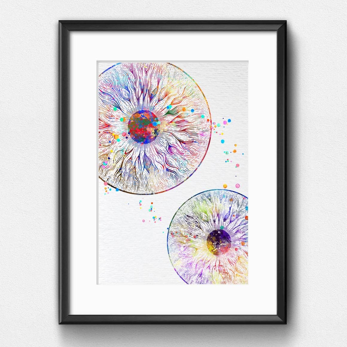 Dignovel Studios 13X19 Unframed Iris Human Eye Blood Vessels Ophthalmology Clinic Watercolor Art Print Poster Housewarming Giclee Office Home Decor DN535