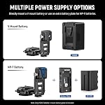 NEEWER V Plaque de batterie de montage NATO Rails, Arca Type Plaque de base pour RS4 Pro RS3 Pro Gimbal, Modulaire DSLR Caméra Vidéo Rig Compatible avec SmallRig Cage de la caméra de batterie de verrouillage V, PS016
