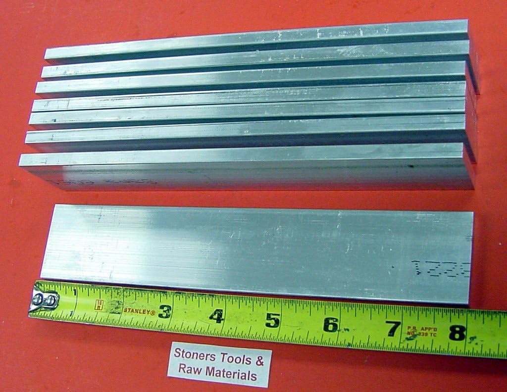 8 Pieces 1/4" X 1-1/2" Aluminum 6061 T6511 Solid Flat BAR 8" Long New Mill Stock