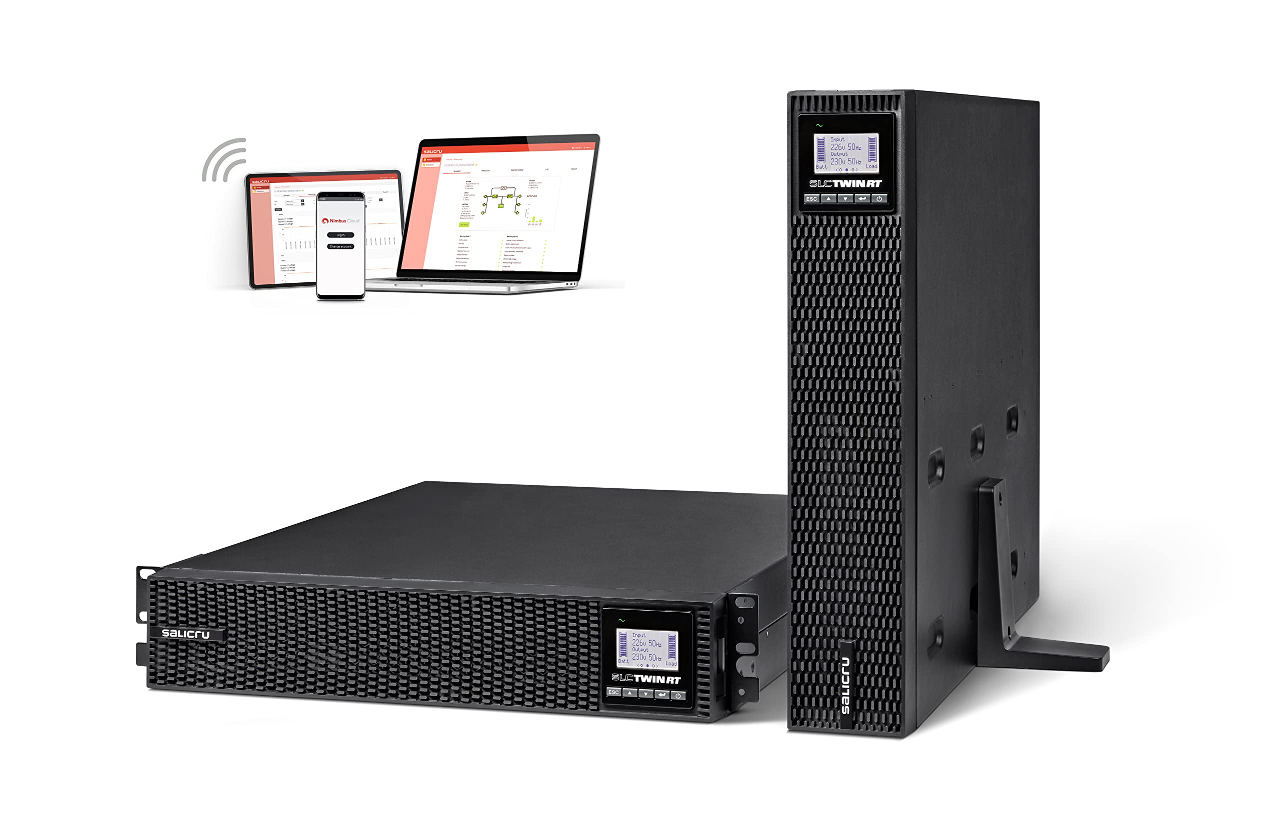 Salicru SLC 1500 TWIN RT3 – Sistema de Alimentación Ininterrumpida (SAI/UPS) de 1500 VA IoT On-line doble conversión torre/rack con FP=1