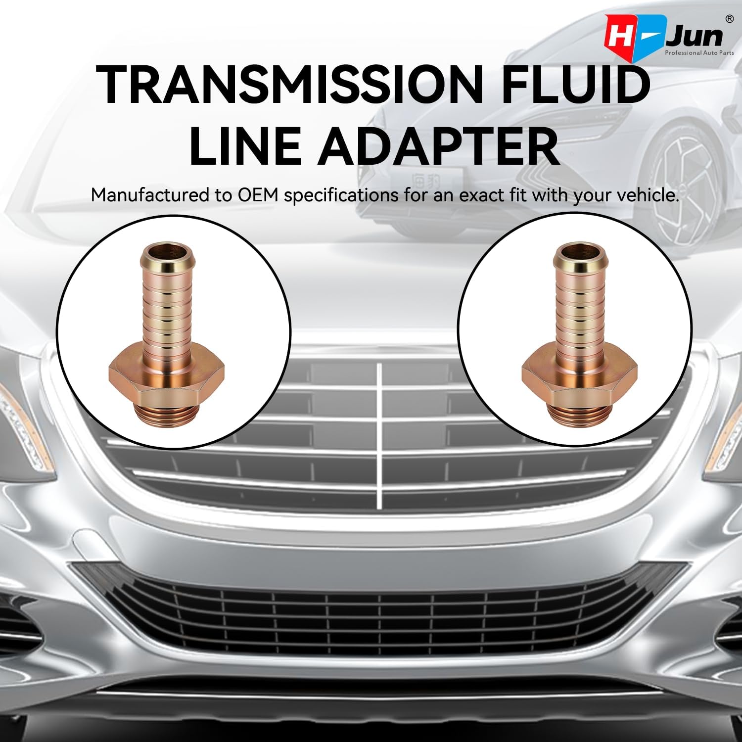 Radiator Transmission Cooler Line Fittings Compatible with F150 2011-2014 3.5L 3.7L 5.0L, Expedition 2015-2017, Navigator 2015-2017 (Thread M18×1.5)