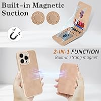 Vista 343 de Havaya Funda para iPhone 13 Pro Max y iPhone 12 Pro Max, cartera compatible con magsaf 2 en 1, desmontable magnética con tarjetero y ranura trasera