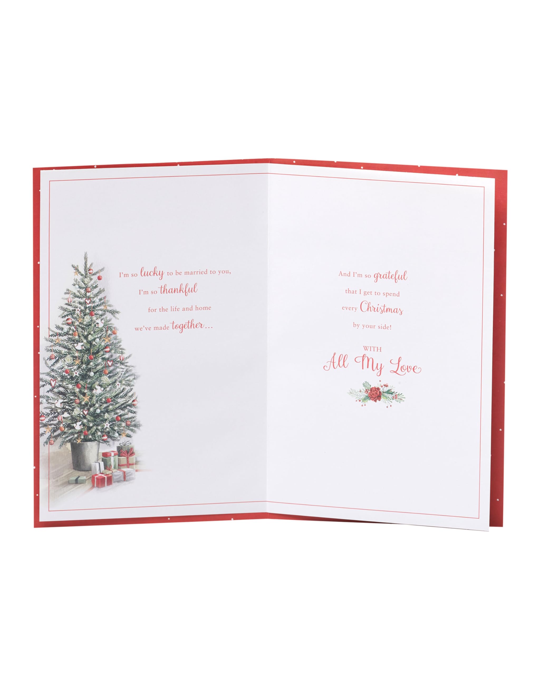 UK Greetings Christmas Card for Husband - Cosy Festive Scene Design, Husband Scene, 149mm x 229mm - Image 2