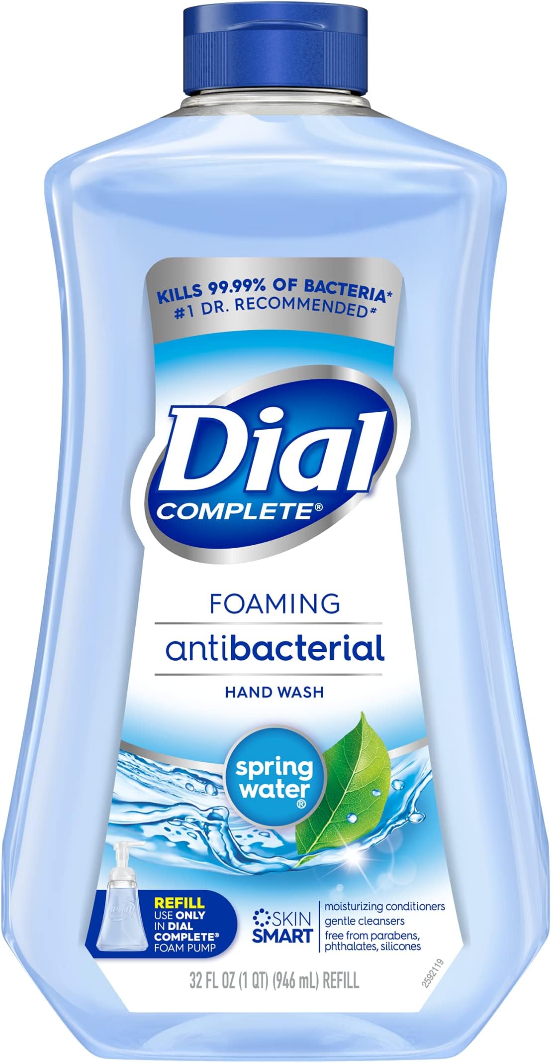 Complete Antibacterial Foaming Hand Soap Refill, Spring Water, 32 Fl Oz