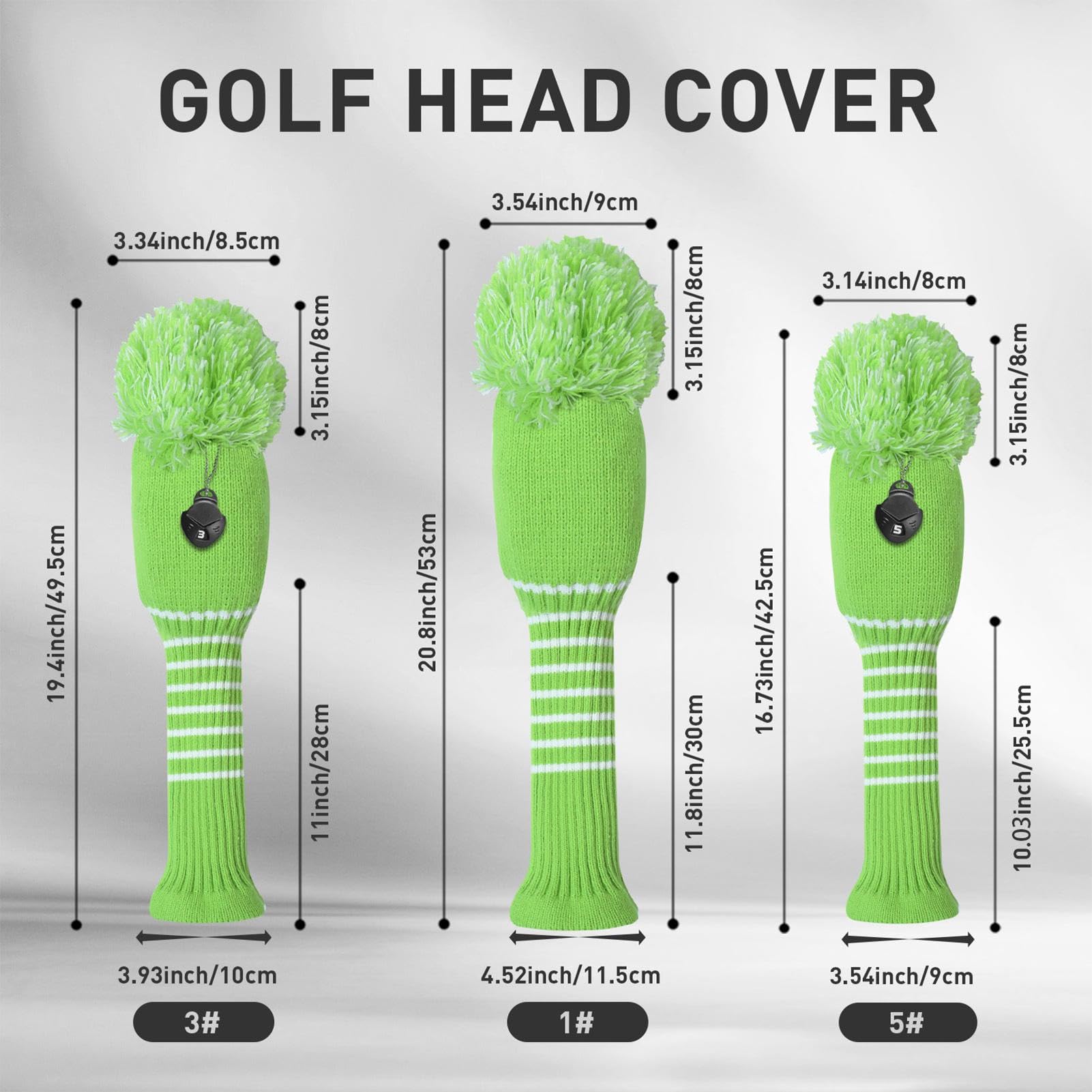 Strickmütze für Golfschläger, Golfschlägerhaube, Golfschlägerhaube, Golfkopfbedeckung, Golfschlägerabdeckungen, lustige Golfschlägerabdeckungen, Golfschlägerüberzüge für Sack