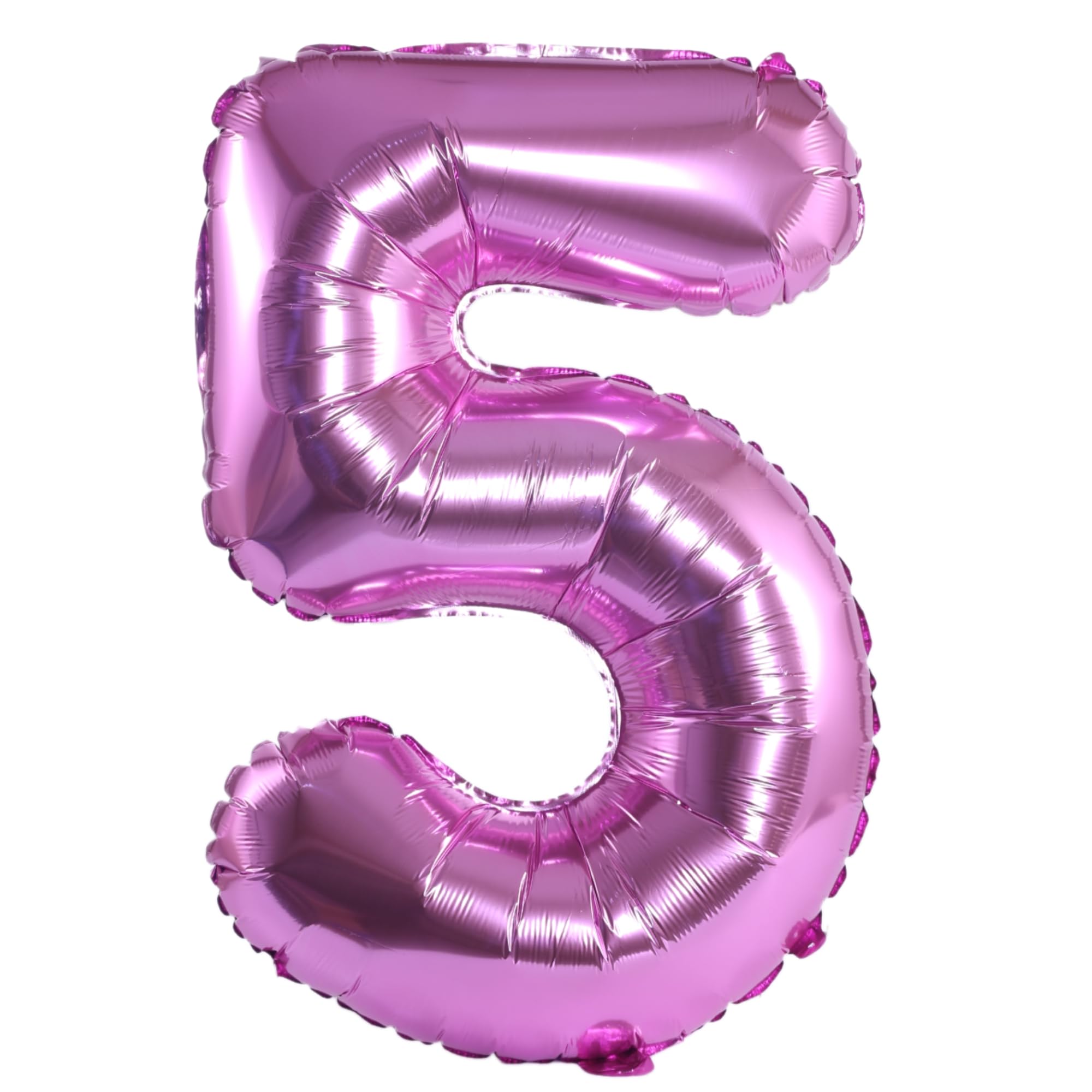 YPSelected 32 Inch Large Foil Helium Number Balloon Birthday Wedding Party 0-9 (Pink, 5)
