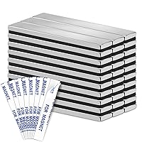 Vista 35 de Mikede - Imanes de barra de neodimio con adhesivo doble cara - Paquete de 12 potentes imanes de tierras raras - 2.36 x 0.4 x 0.12 pulgadas