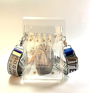 シザーバッグ シザー ケース シザーケース 8丁 軽い 透明なさみのバッグサロンの 美容師 理容師 トリマー 理髪ツールポケットはさみの袋の包丁、肩のベルトの専門の理髪ツールバッグポーチ洗える かわいい 丸洗いできていつでも清潔 はさみバッグ (Color : Clear)