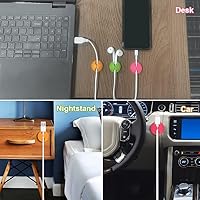 Vista 7 de Shintop Clips para cables, caída de cable de escritorio, clips de alambre de escritorio para toda tu computadora, electricidad, carga o cable