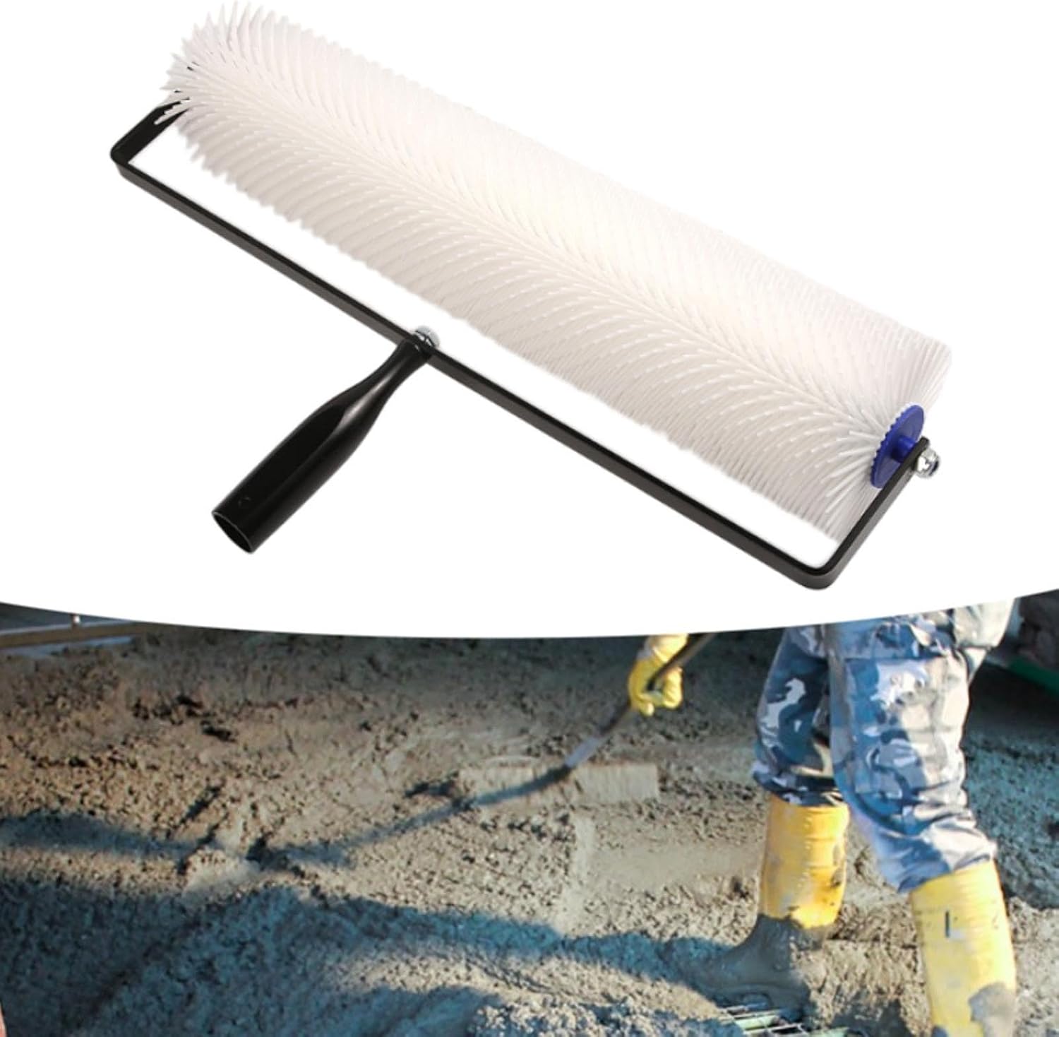 Screed Roller with Spikes for Self Leveling and Bubble Removal