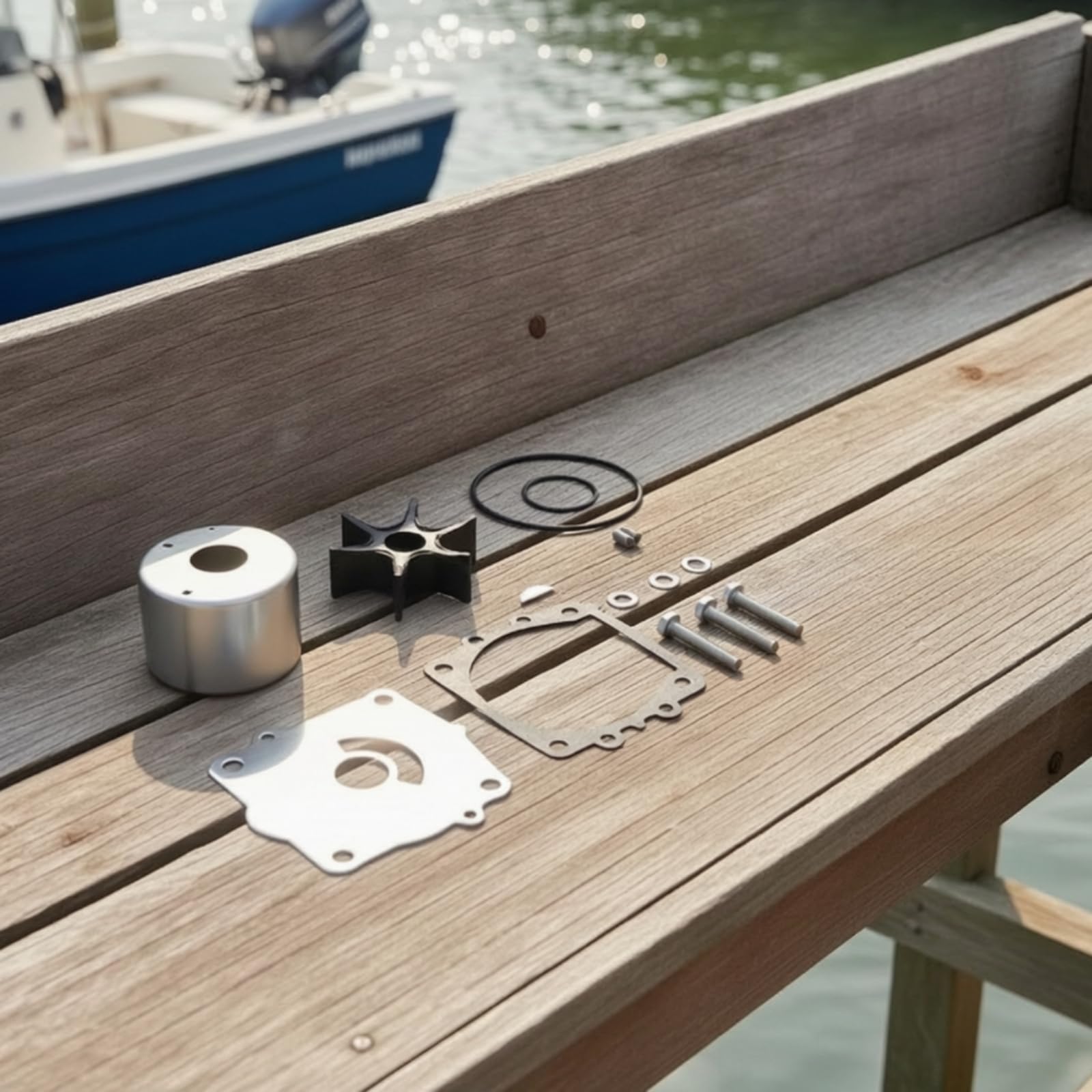 Componente Motore Marino Kit Girante Pompa Acqua Ricambio Impeller Pompa Acqua Set Revisione Materiale Resistente per Raffreddamento Efficiente
