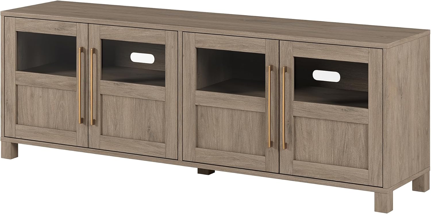 Henn&Hart Holbrook Television, 68'' Rectangular TV Stand, Antiqued Gray Oak