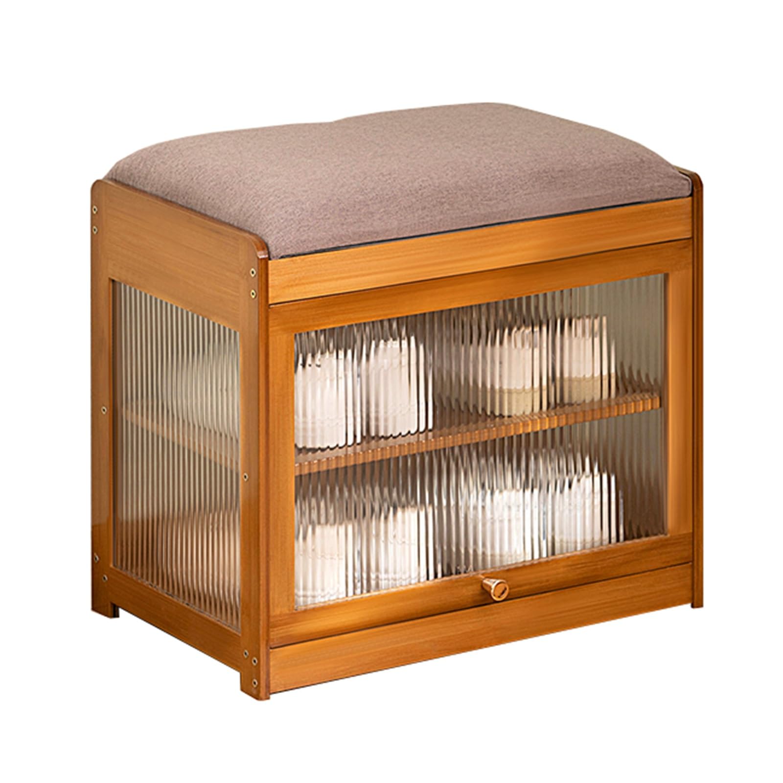 Tabouret à langer et d'entrée long en bois pour habillage de chaussures
