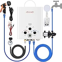 FORIMO 8L Propane Tankless Water Heater 2.11GPM Portable Outdoor with 2GPM Pump for Camping RV Boats