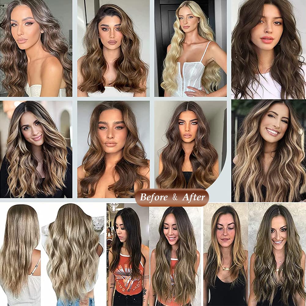 Amazon.com : 6PCS Clip in Hair Extensions, 19 Inch Long  display picture 3
