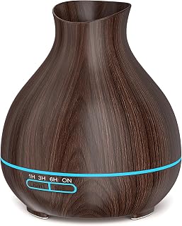 Aromatherapy Essential Oil Diffuser, 550ml Ultrasonic Fragrant Oil Large Room Humidifier, Diffusers for Home with Timer and Waterless Auto-Off, 7 Color LED Ligh