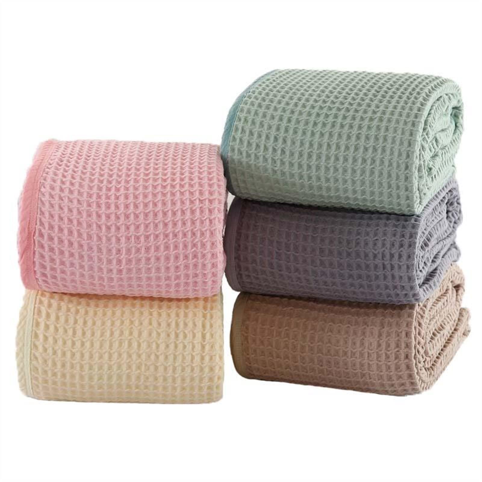 Tapis couverture souple en coton alvéolé lavable pour chambre
