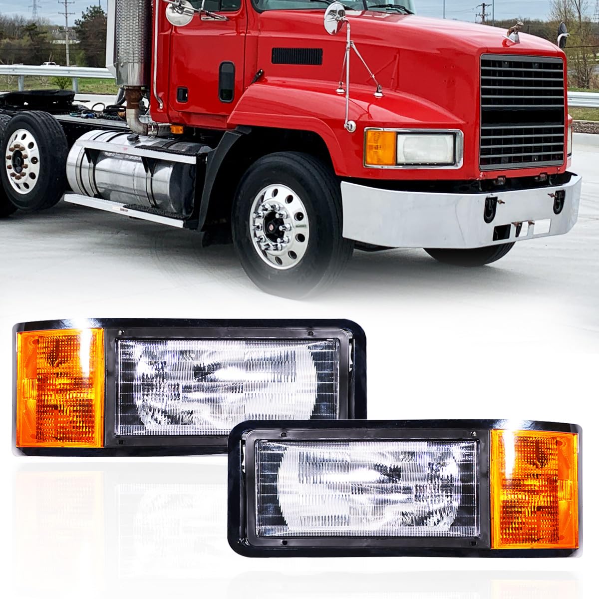 Amazon.com: Hpdmauto Pair Set headlights for Mack,Replacement