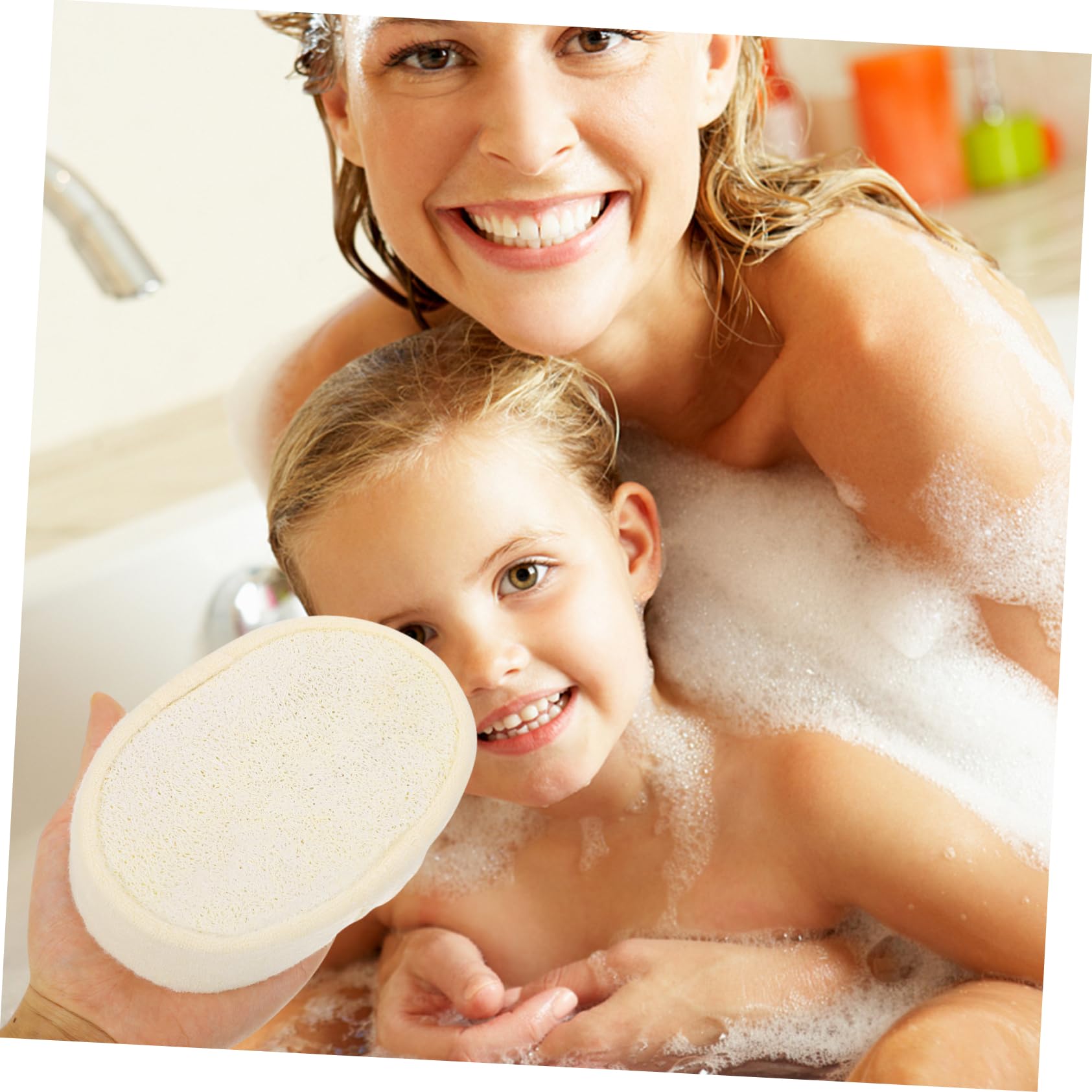 FRCOLOR 9piezas Toallas Exfoliantes De Loofah Natural De Toallas De Cuerpo Para Eliminar Células Muertas y Masaje Para Ducha y Cuidado Personal Beige