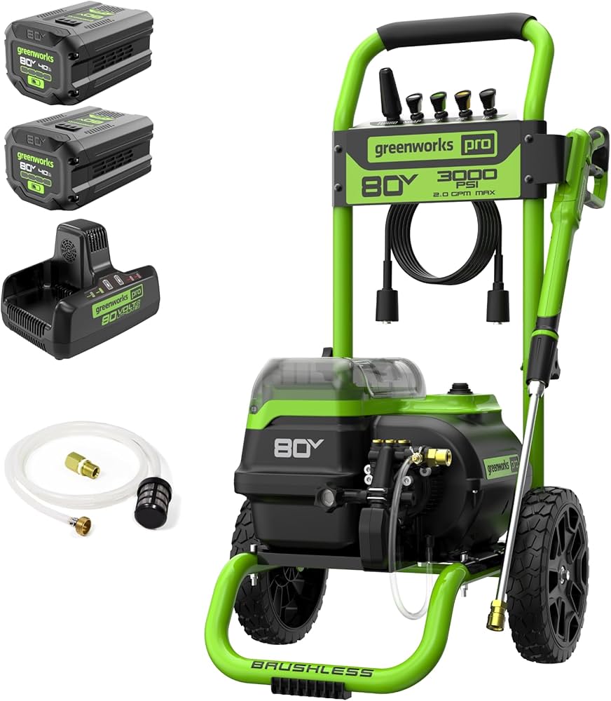 エゴスキュー・タワー Amazon.com : Greenworks 80V 3000 PSI Pressure Washer (2.0 GPM), (2