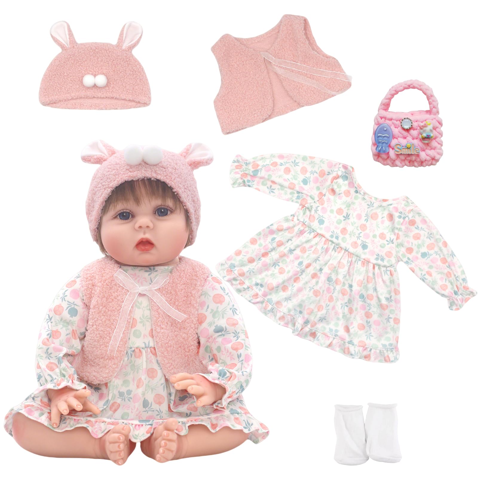 Set di vestiti e accessori per bambole da 43 pezzi, compatibile con Barbie bambole , con 10 abiti con bretelle, 3 abiti alla moda, 20 scarpe, 10