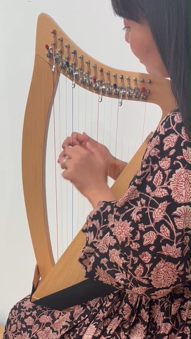 Amazon | 小型 15弦レバーハープ 【Chris Harp】銀座十字屋監修 ＜天然