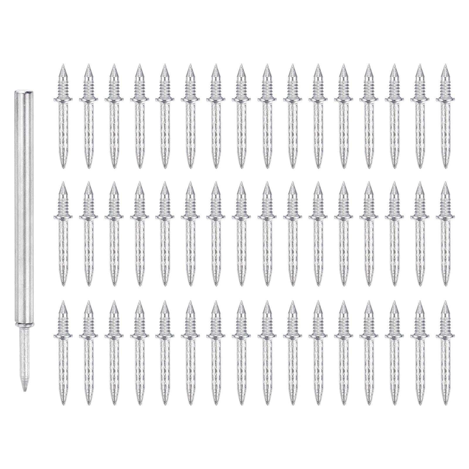 Unifizz 600pcs Double Headed Skirting Nails, Invisible Seamless Wood Trim Nails, Traceless Double Ended Finishing Pins for Skirting Boards, Door Frames, Cabinets, Wall Panels, DIY Furniture Fixing