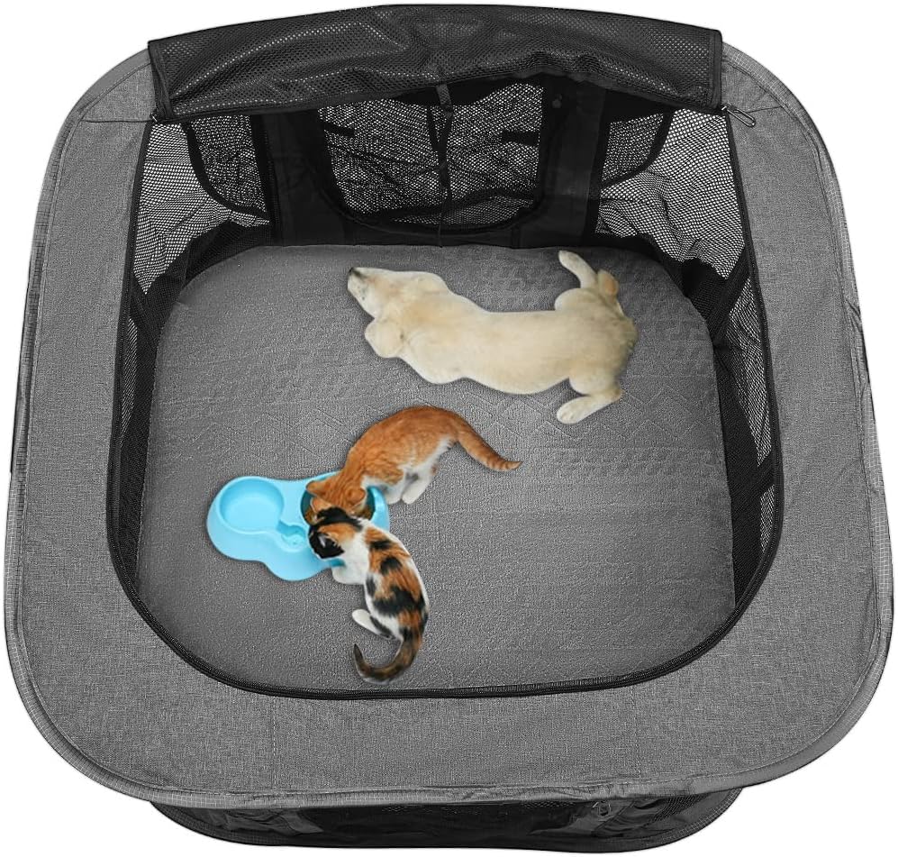 XhuangTech Washable Pee Pads for Dogs with Fast Absorbent Waterproof Dog Mat,Puppy Playpen Mat 28.7"x28.7" Waterproof Reusable Dog Pads Whelping Pads for Pet Playpen/Kennel/Crate