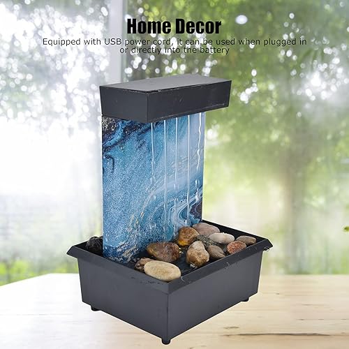 Miniatura 3 de Fuente de mesa LED, fuente de agua de mármol USB de 3 V, fuente de mesa LED con piedras para decoración de mesa de oficina en casa
