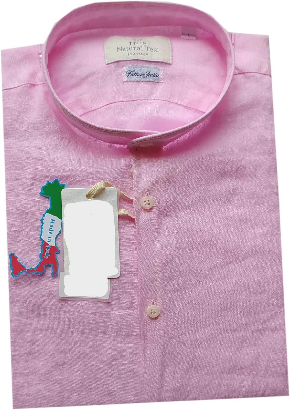 Camicia Uomo In Lino Cotone Rosa: Modello Coreano Oversize, Perfetta Per L'Estate - 2