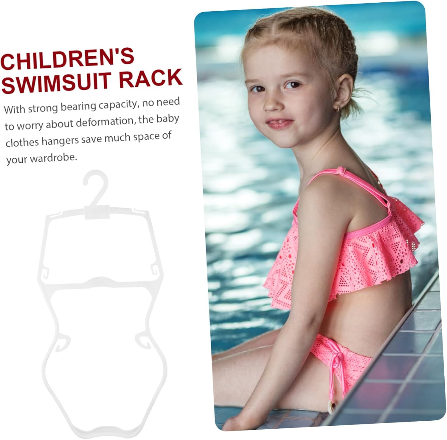 5pcs Plastic Clothes Hangers for Closet Non-deforming Swimwear Drying Rack Space-Saving Organization