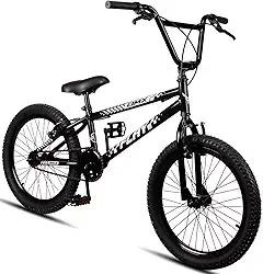 Bicicleta Aro 20 BMX Infantil Flay Aro Aero Freio V-Brake Menino 6, 7, 8, 9, 10 + anos - Preto