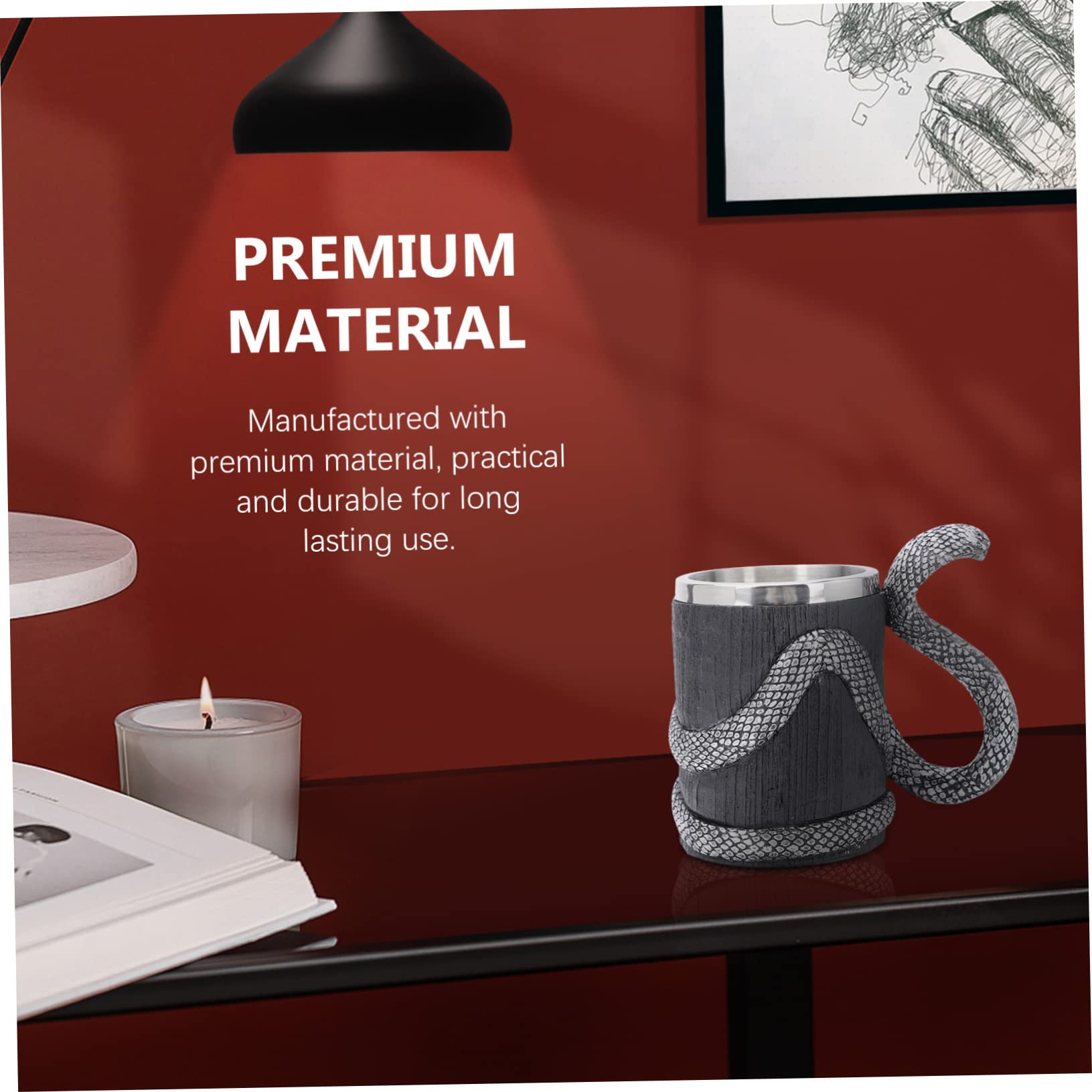 GALPADA Edelstahlbecher für Wasser Milch und Kaffee Mehrzweckbecher aus Hochwertigem Material für Zuhause und Büro Praktischer Getränkebecher Silber Schwarz