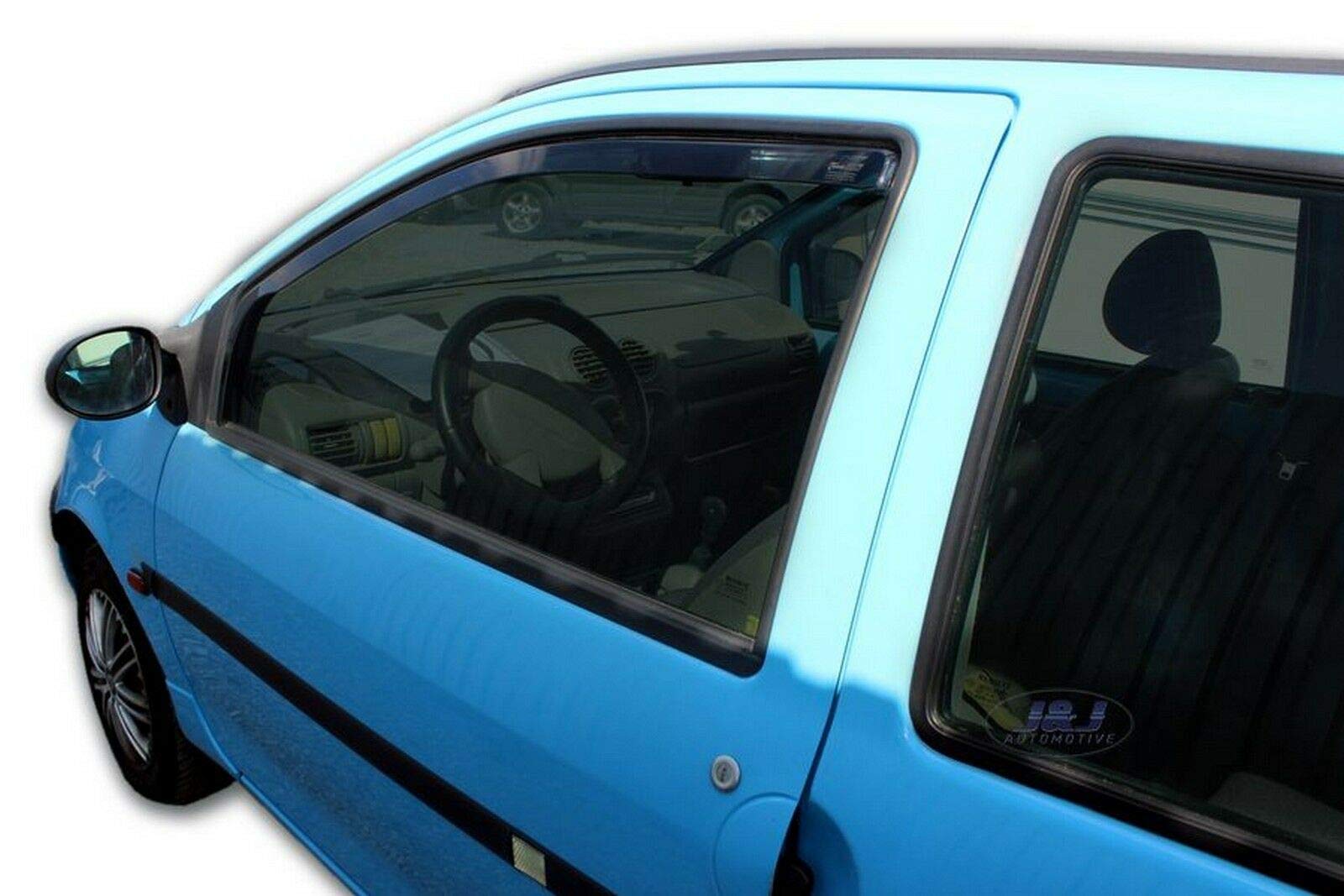 J&J AUTOMOTIVE Windabweiser passend für Renault Twingo 3-Türer 2000-2007 2tlg, Heko Regenabweiser Vorne Getönt Dunkel Passform