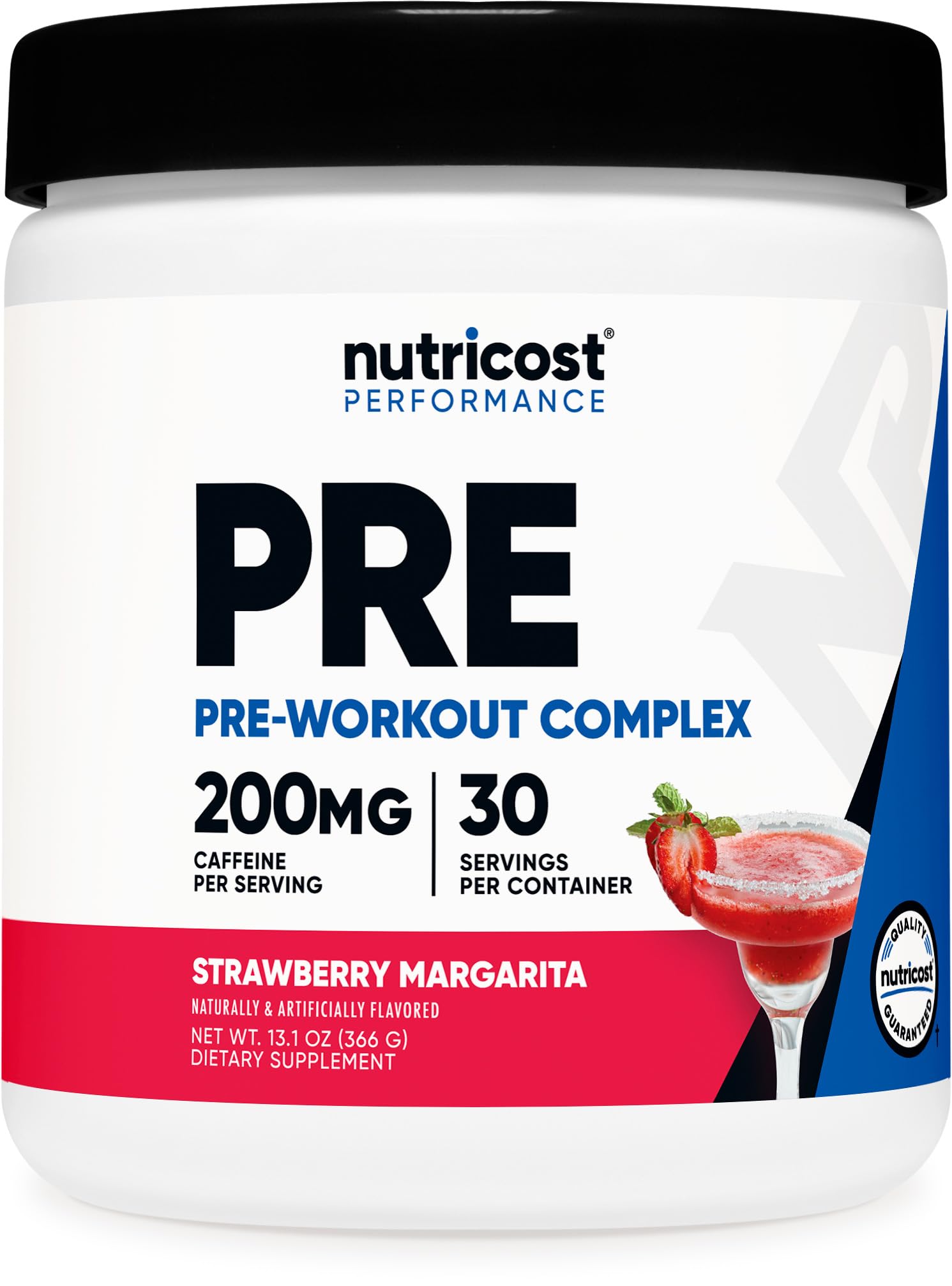 Nutricost Pre-Workout Powder (Strawberry Margarita) 30 Servings, Vegetarian Strawberry 30 Servings (Pack of 1)