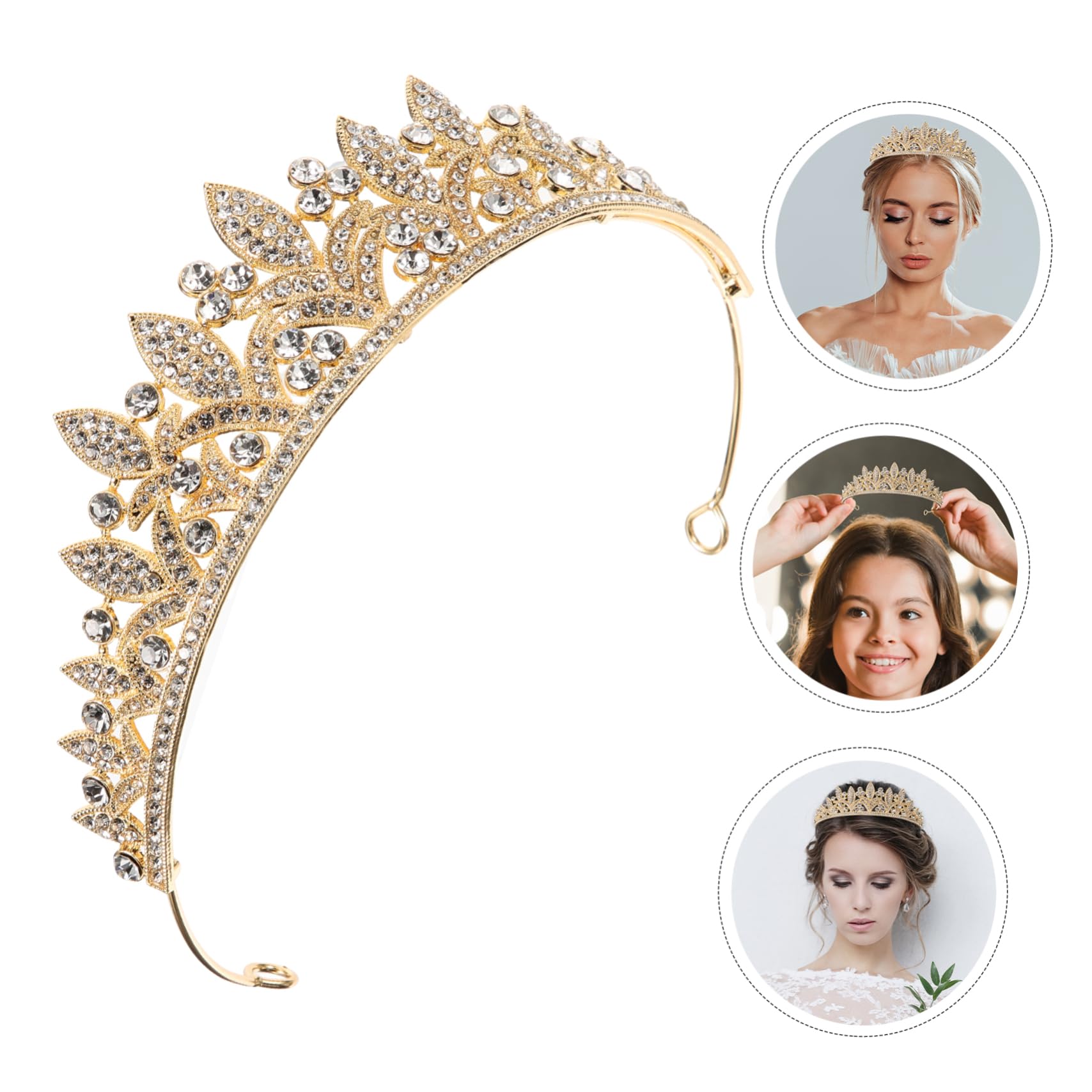 VICASKY 1pc Retro Rhinestone Bride Headdress Crown Ornament for Weddings Parties and Special Occasions Elegant Hair Decor for Unique Beauty