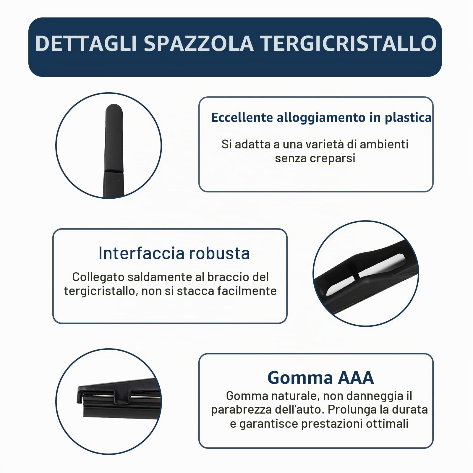 Tergicristallo posteriore, set di spazzole tergicristallo, Braccio tergicristallo posteriore compatibile con Ford Focus MK3 2011-2018/ Focus 2006-2010 (Fits Ford Focus MK3 Hatchback)