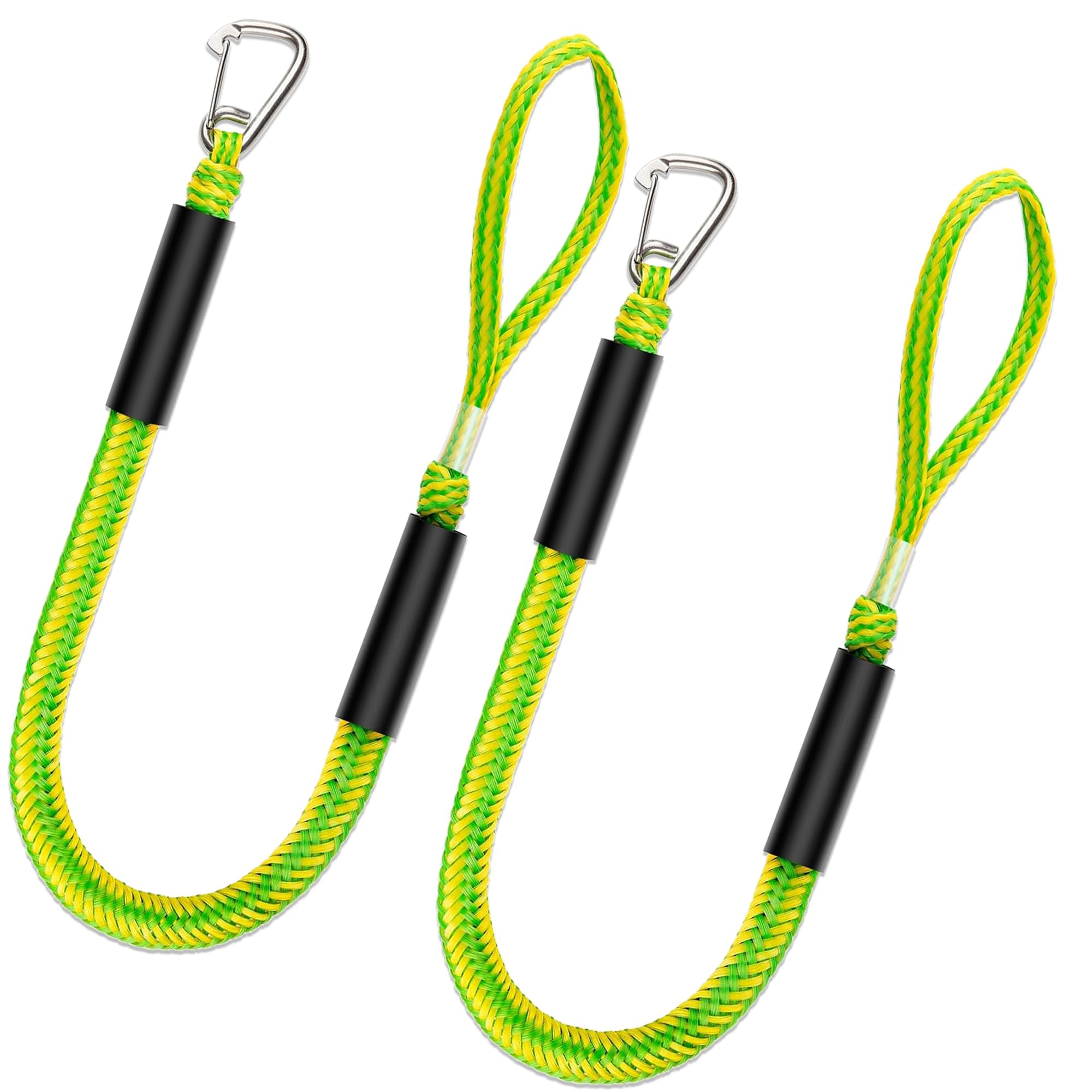 Ormeggio con corda elastica da 91 cm, confezione da 2 – Accessori essenziali per diverse imbarcazioni con ammortizzatore integrato, kayak, moto d'acqua, SeaDoo, Jet Ski, pontone, canoa, barca a motore