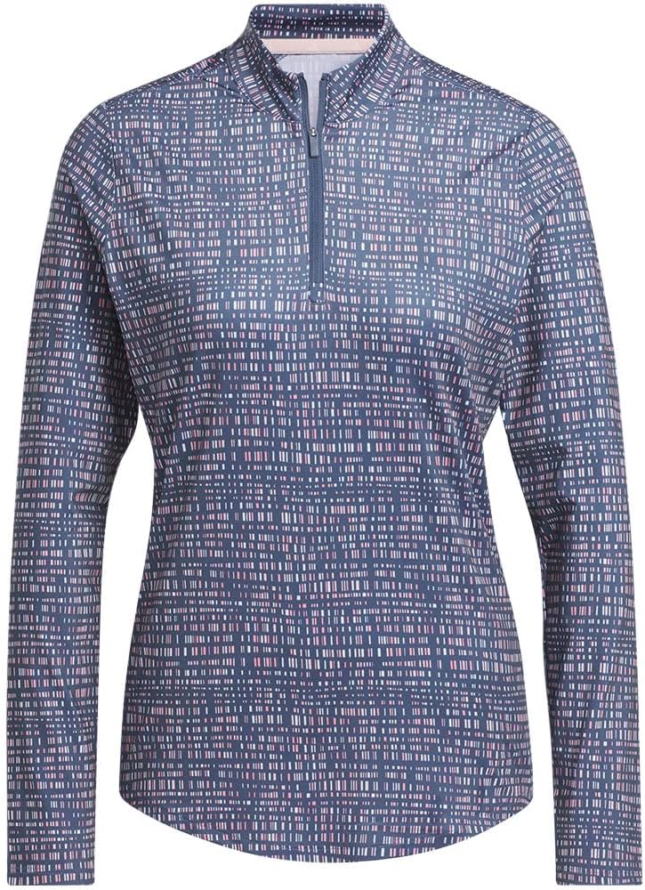 adidas Women's Ultimate365 Printed 1/4-zip Mock Tee